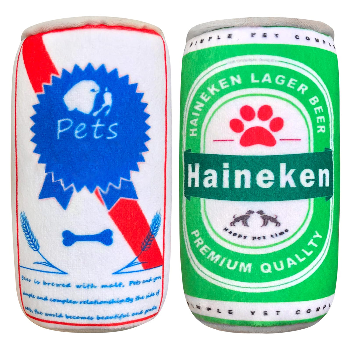 Happy Hour Squeaky Beer Can Dog Toy