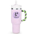 FIRJOY Pup Cup Squeaky Dog Toy | Pink Tumbler Plush