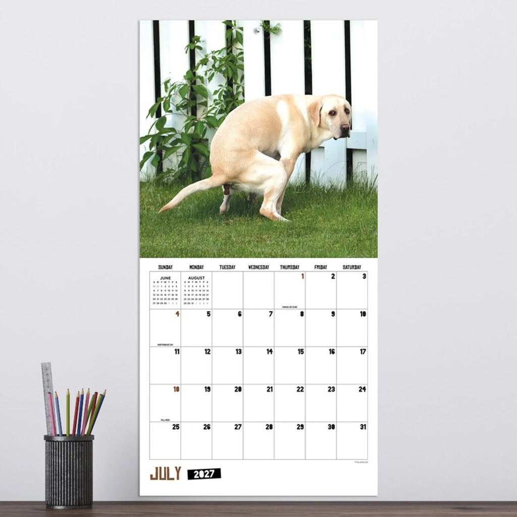 2027 Pooping Dogs Wall Calendar