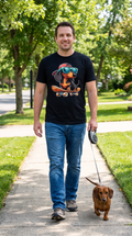 Skater Dachshund T-Shirt | Funny Wiener Dog Tee