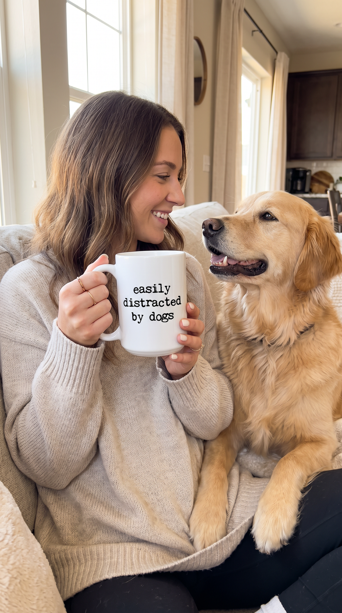 Easily Distracted by Dogs Coffee Mug | 15 oz