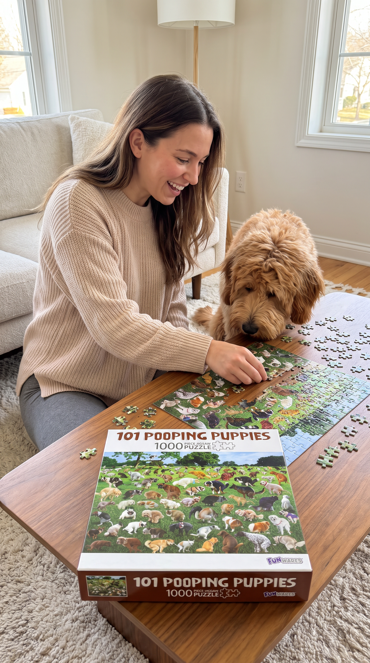 101 Pooping Puppies 1000-Piece Puzzle